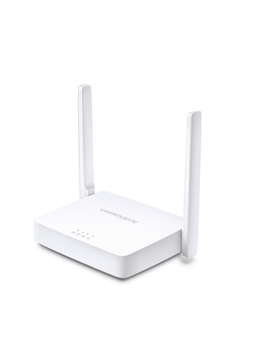 MERCUSYS MW302R -   Router inalámbrico N de 2.4 GHz con velocidad de 300 Mbps, 1 puerto WAN 10/100 Mbps, 2 puertos LAN 10/100 Mbps y 2 antenas de 5 dBi. Compatible con IPv6 e IPTV.