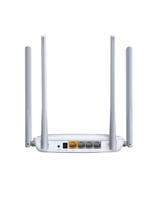 MERCUSYS MW325R -  Router inalámbrico N con velocidad mejorada de 300 Mbps en la frecuencia de 2.4 GHz. Posee 1 puerto WAN y 3 puertos LAN de 10/100 Mbps, junto con 4 antenas de 5 dBi para una mayor cobertura.