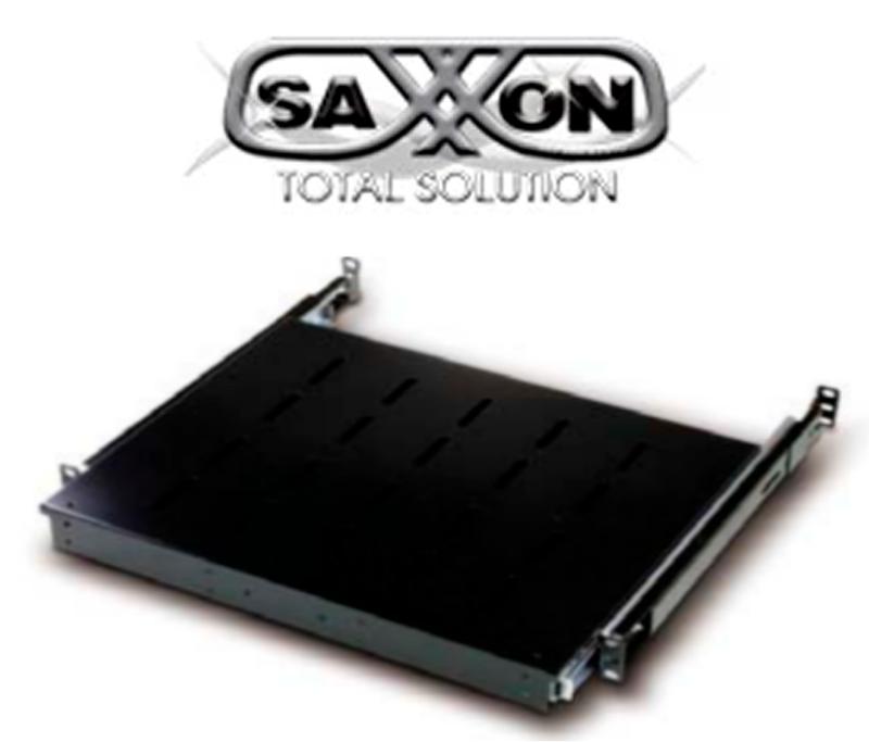 SAXXON 70033501- Charola para gabinete/ Deslizable para teclado/ Color negro/ Medidas 44.0 cm de ancho x 35.0 cm de profundidad 1UR