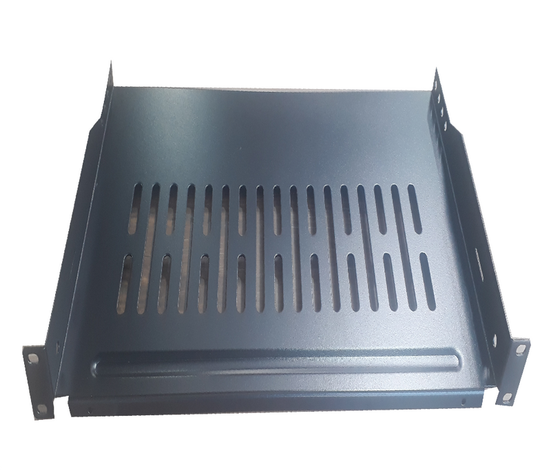 SAXXON 70140101- Charola ventilada para gabinete y rack/ Medidas de 19 pulgadas de ancho x 25.4 cm de profundidad/ 1 UR/ Soporta hasta 10 KG