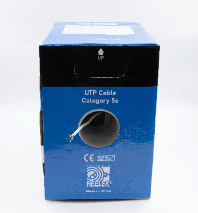 SAXXON OUTPCAT5E - Bobina de Cable UTP Cat5e 100% Cobre/ 305 Metros/ Bobinado REELEX /Color Gris/ Uso Interior/ 4 Pares/ Soporta Pruebas de Rendimiento/ Ideal para Cableado de Redes y Video/