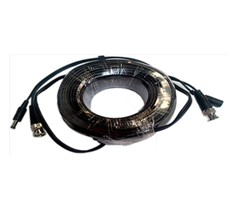 SAXXON WB0120C - Cable de 20 Metros Armado para Video y Energia/ Para Camaras Hasta 8 Megapixeles/ con Conectores BNC y de Energía/ Uso Interior/ Cable de Video 100% Cobre/ 7.3W/ Soporta: AHD/CVI/TVI/CVBS/