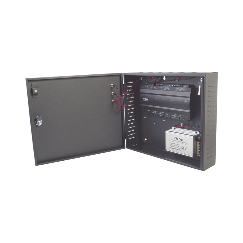 INBIO460L Controlador de acceso / 4 PUERTAS / Biometría Integrada / Hasta 3,000 Huellas / 30,000 Tarjetas / Incluye Gabinete y Fuente de Alimentación 12Vcc/5A compatible con ZKACCESS 3.5
