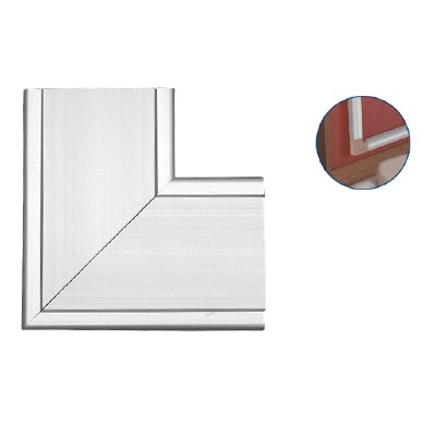 INKA-100-L Accesorio en L de aluminio,  compatible con canaleta INKA100 (8130-80001)