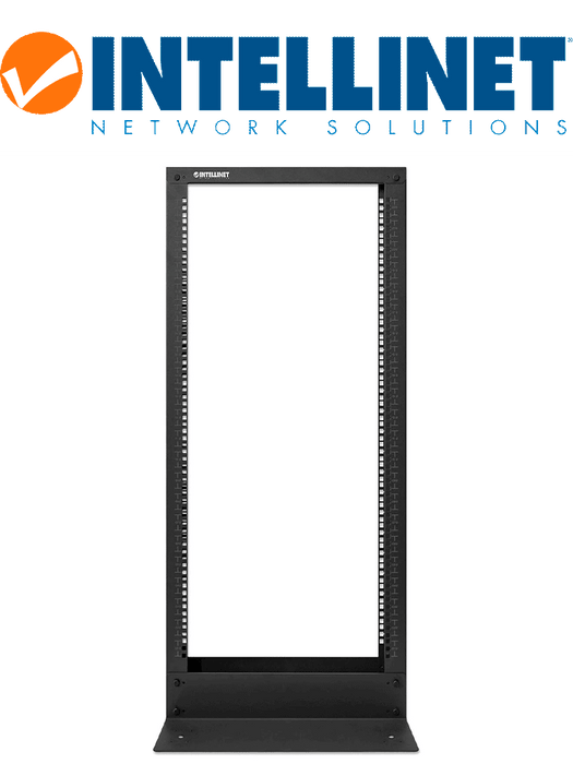 INTELLINET - 715966 - Rack de dos postes, 19" / 22U, Presentación Flatpack (Desarmado), 19", Negro