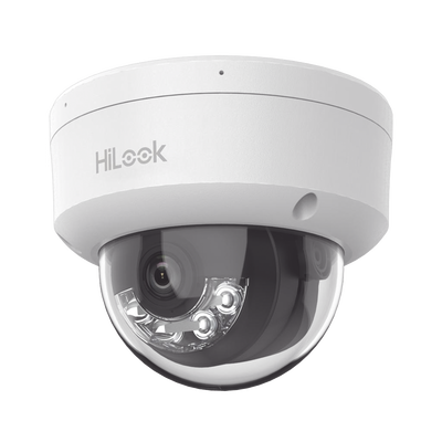 HiLook Series / Domo IP de 4 Megapixel   / Lente 2.8 mm / 30 mts IR /  Micrófono Integrado / Exterior IP67 / PoE / WDR 120  / H.265+ / ONVIF - Toer