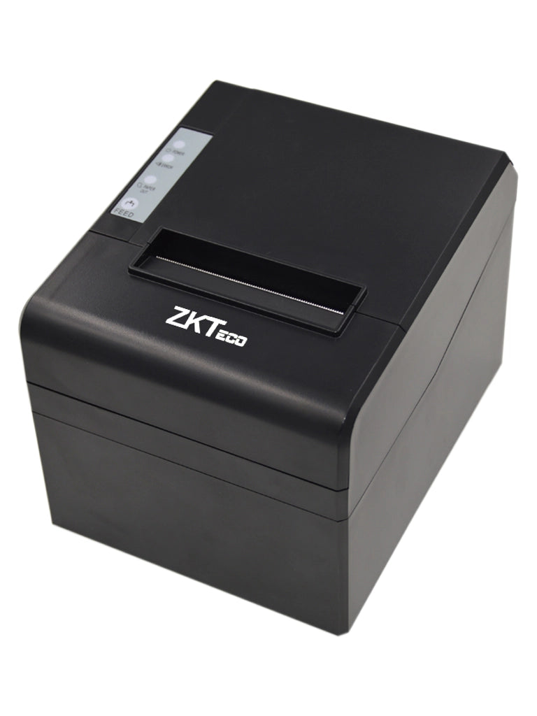 ZKTECO ZKP8001 - Impresora Térmica de 80 mm para Control de Asistencia y Emisión de Tickets, Voltaje de 24V y Conexiones USB, RS232 y RJ11