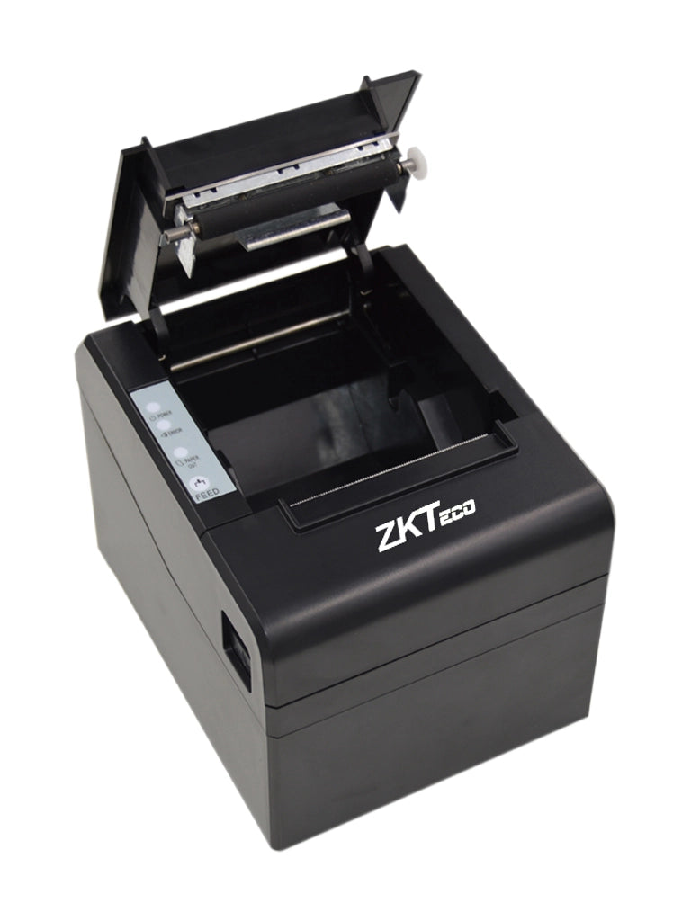 ZKTECO ZKP8001 - Impresora Térmica de 80 mm para Control de Asistencia y Emisión de Tickets, Voltaje de 24V y Conexiones USB, RS232 y RJ11