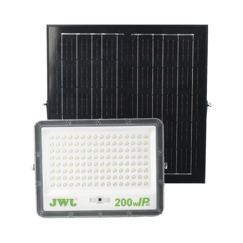 JLRE-SOL-01-200N Reflector de 200 W con Panel Solar  /  Batería 3.2  V CD / T.C.C. 6 500 K / IP65.
