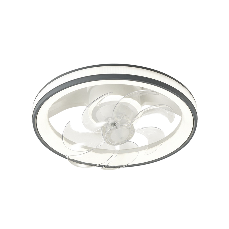 JLV-013 Ventilador de Techo con Luminario LED de  110 V CA 50/60 Hz /  88 W /4500 Lm / 6500 - 4 000 - 2 700 K /3 Tonos de Luz / 500 mm / 6 Velocidades / Dimeable /Color Blanco y Gris.
