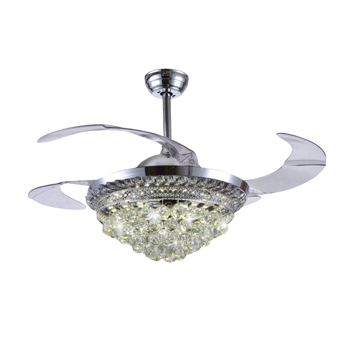 Ventilador de Techo con Luminario LED de  110 V CA 50/60 Hz /  88 W /4500 Lm / 6500 - 4 000 - 2 700 K /3 Tonos de Luz / 1075 mm / 6 Velocidades /No Dimeable.