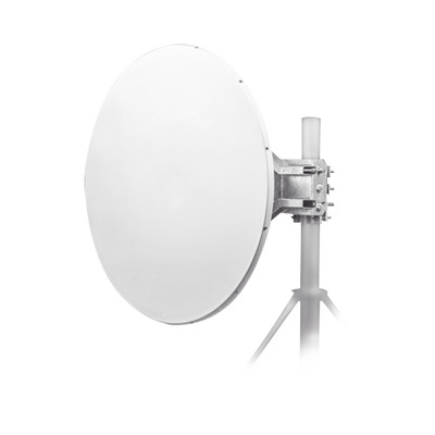 Antena direccional Alto Rendimiento / Parábola profunda para mayor aislamiento al ruido /4 ft / 4.9 a 6.1 GHz /  / Ganancia de 35 dBi / Soporte de acero inoxidable / Polaridad en 90 ° y 45 ° / Incluye montaje. - Toer