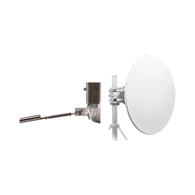 Antena direccional de Alto Rendimiento, 4 ft, Frecuencia de (4.9 a 6.1 GHz), Alto Aislamiento al Ruido, Ganancia de 35 dBi, Soporte de acero inoxidable, polaridad en 90 ° y 45 °, incluye montaje. - Toer