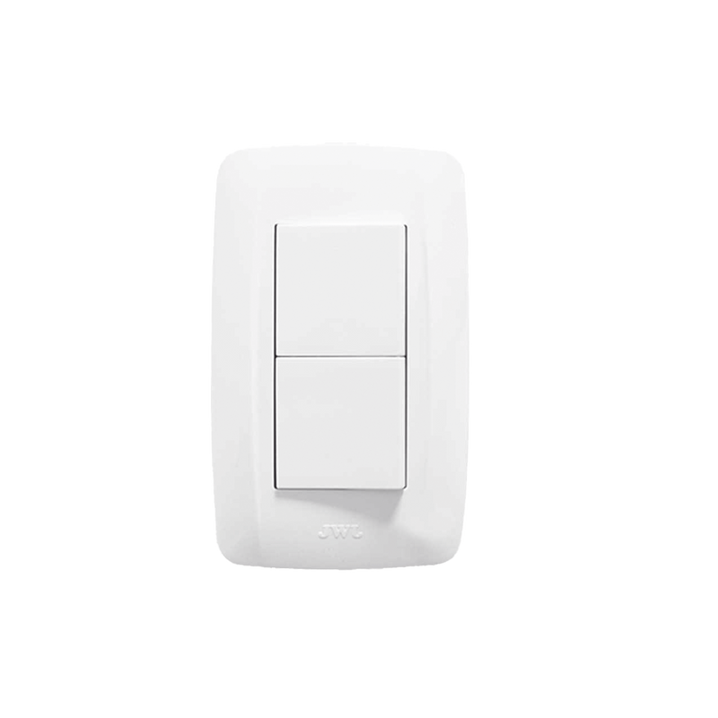 JTL-C7305 Apagador Dúplex de 10 A/ 127 V CA ~ 60 Hz /  1 1/2 Módulos / Color Blanco.