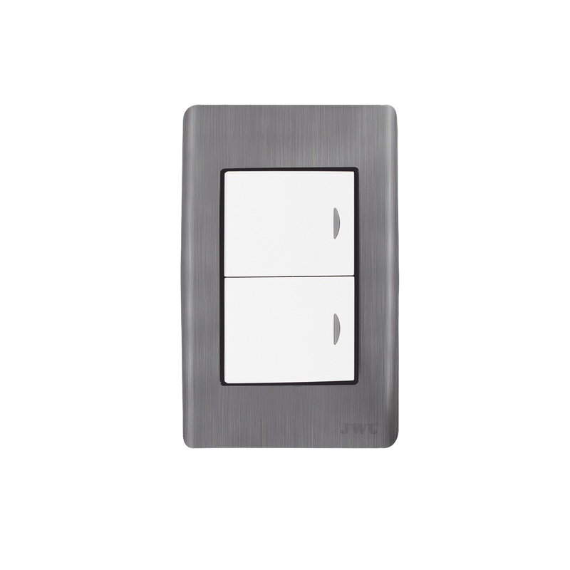 JTL-E7505 Apagador Doble de 10 A/ 127 V CA ~ 60 Hz /  Placa de Acero.