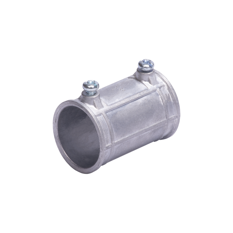 Cople 1 1/4 (32mm) con tornillo pared delgada galvanizado etiqueta verde