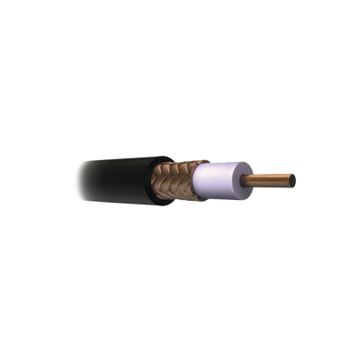 CABLE COAXIAL RG11/U, 305 MTS, BOBINA DE 305 MTS COLOR NEGRO, AWG 14 AISLAMIENTO ESPUMADO, BLINDAJE DE ALUMINIO AL 60%, APLICACION INTEMPERIE PARA VIDEO VIGILANCIA - Toer