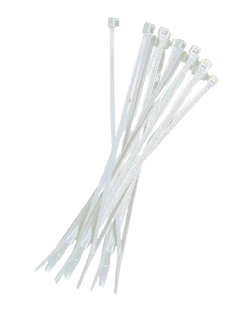 TCE LMG-SZS3X100B - Cincho de Nylon Color Blanco, Bolsa con 100 piezas, Medida 2.5mm Ancho X 100mm Largo, Certificación UL 94V-2