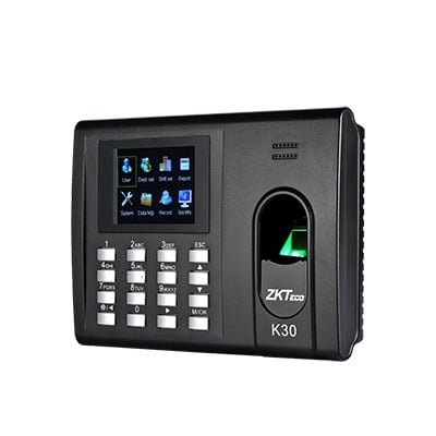 K-30 Checador de Huella y Tarjetas para Tiempo y Asistencia con Batería de Respaldo/ Comunicación TCP/IP /  Salida de relevador para cerradura