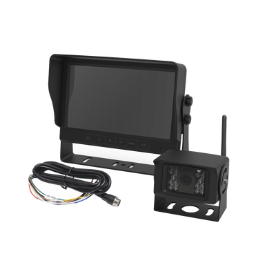 Camara de Reversa Inalambrica y Monitor para Vehiculos de Trabajo y Montacargas