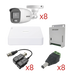KIT TurboHD con Audio 1080p / DVR 8 Canales 1080p lite / 8 Cámaras Bala (exterior 2.8 mm) / Transceptores / Conectores / Fuente de Poder / AUDIO POR COAXITRON - Toer