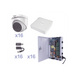 KIT TurboHD 1080p Lite / DVR 16 Canales / 16 Cámaras Eyeball  Exterior ( 2.8mm) / Transceptores / Conectores / Fuente de Poder Profesional - Toer