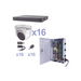 KIT TurboHD 1080p / DVR 16 Canales / 16 Cámaras Eyeball (exterior 2.8 mm) / Transceptores / Conectores / Fuente de Poder Profesional - Toer