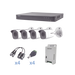 KIT TurboHD 1080p / DVR 4 Canales / 4 Cámaras Bala Metálicas (exterior 2.8 mm) / Transceptores / Conectores / Fuente de Poder Profesional - Toer