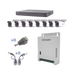 KIT TurboHD 1080p / DVR 8 Canales / 8 Cámaras Bala (exterior 2.8 mm) / Transceptores / Conectores / Fuente de Poder Profesional hasta 15 Vcc para Larga Distancias - Toer