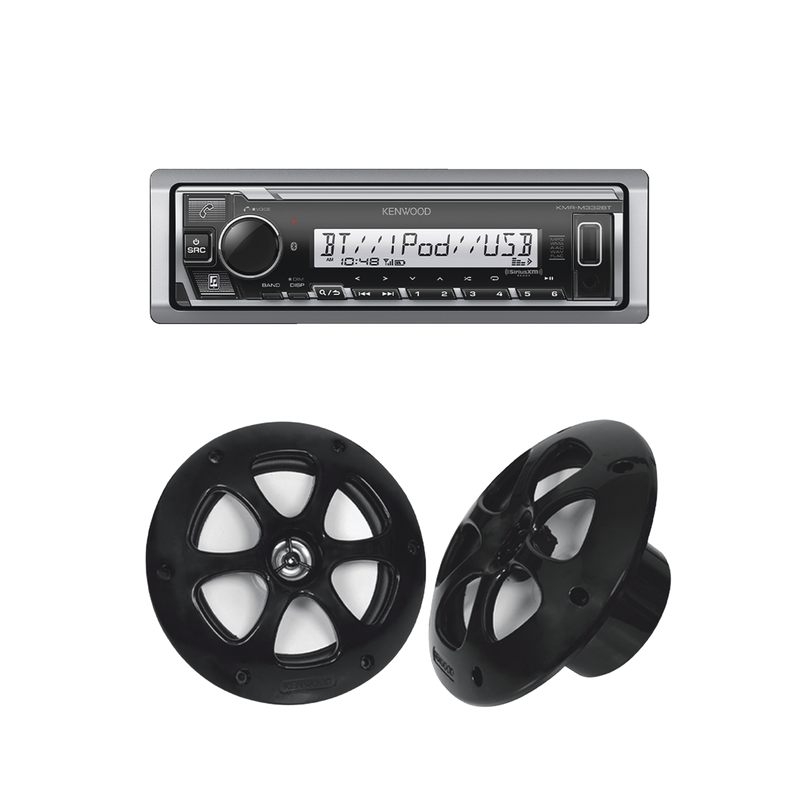 Kit de estéreo con Bluetooth KMR-M332BT | más Par de bocinas KFC-1613MRB