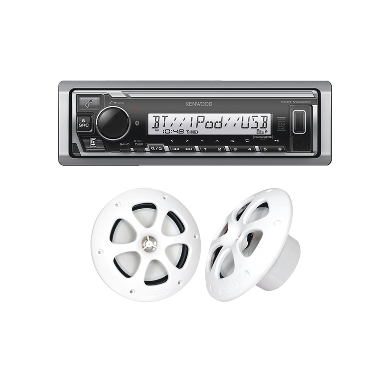 Kit de estéreo con Bluetooth KMR-M332BT |  más Par de bocinas KFC-1613MRW