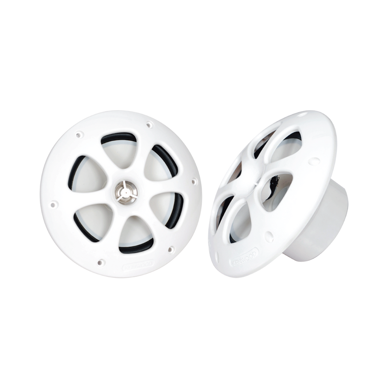 Par de altavoces fabricado en grado marinos en color blanco de 6.5  de 100 W de entrada máxima
