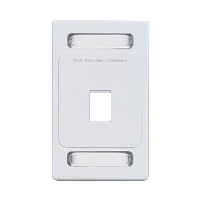 KFP-S-01-02S Placa de pared Keystone de 1 salida, color blanco, para jacks Keystone Z-MAX y MAX