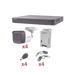 KIT TurboHD 1080p / DVR 4 Canales / 4 Cámaras Bala (exterior 2.8 mm) / Transceptores / Conectores / Fuente de Poder Profesional - Toer