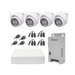 KIT TurboHD 1080p / DVR 4 Canales con audio por coaxitron / 4 Cámaras con Micrófono y  106° Visión/  luz blanca + IR visión nocturna  / Transceptores / Conectores / Fuente de Poder Profesional - Toer