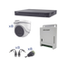 Kit TURBOHD 1080p / DVR 8 Canales / 8 Cámaras Turret (exterior 2.8 mm) / Conectores / Transceptores / Fuente de Poder Profesional hasta 15 Vcc para Larga Distancia - Toer