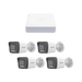 Kit IP 1080p (2 Megapixel) / NVR de 4 Canales con 4 Puertos PoE / 4 Cámaras IP Bala ColorVu Lite y ACUSENSE Lite / Micrófono Integrado - Toer