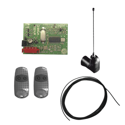 Kit Receptor inalámbrico con antena / Hasta 45M en linea de vista / INCLUYE dos controles  y 3 metros de cable RG58 para la antena - Toer