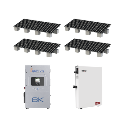 Kit Hibrido con Interconexión a la Red Eléctrica de CFE de 8 kW con Salida de 220 Vca y respaldo de 10 kWh en batería de LiFePO4 - Toer