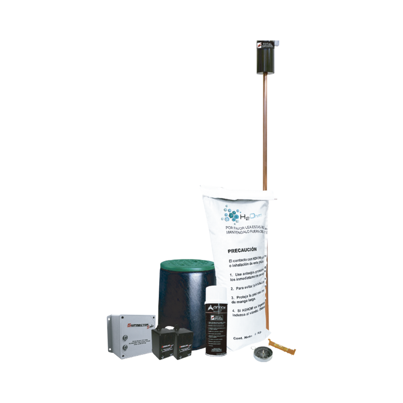 KIT-MASTER-SOHO Kit de tierra física (VARIGROUND) con supresor de pico (SOHO) y accesorios de instalación.,