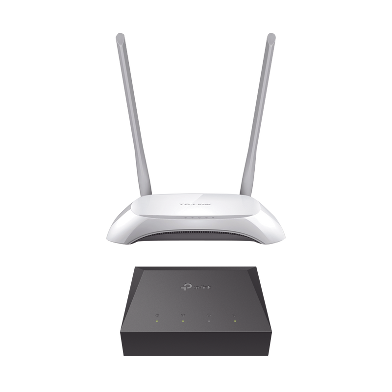 KITONU-TLWR850N Kit de ONU Gigabit XZ000G3 con Router Inalámbrico WISP con Configuración de fábrica personalizable, 2.4 GHz, 300 Mbps, 4 Puertos LAN 10/100 Mbps, 1 Puerto WAN 10/100 Mbps, control de ancho de banda
