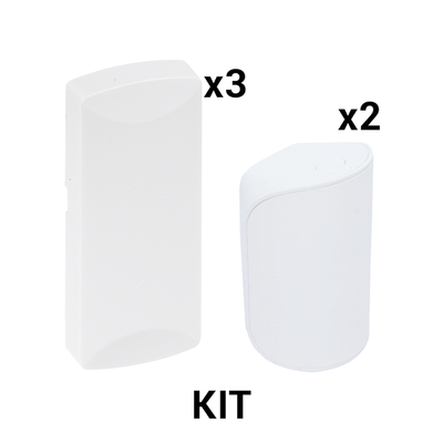 KIT Básico Sensores Inalámbricos - Incluye 3 Contactos Magnéticos y 2 PIR - Compatibles con DSC - Toer