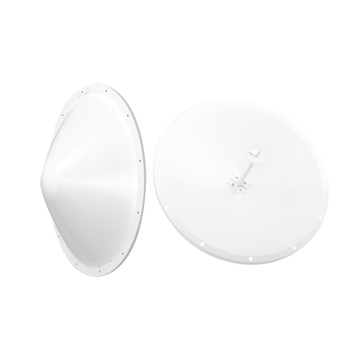 Kit de Antena y radomo, ganancia de  28 dBi, rango de frecuencia extendida (4.9 a 6.5 GHz), conectores SMA-macho inverso, incluye jumper, distancia de hasta 15 km - Toer
