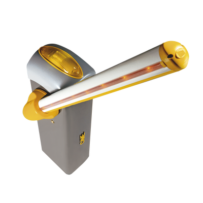 Kit de barrera GARD 4 con mástil Italiano / Izquierda y derecha configurable en campo / Incluye Iluminación LED Rojo/Verde / Pluma de 3.75 m / Cúpula con iluminación LED / Resorte Rojo CAME - Toer