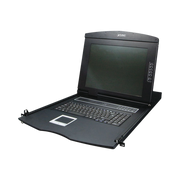 Switch KVM con Monitor de 17"con Teclado y Trackpad para Rack de 1U de Cuatro Postes, 8 Puertos VGA Para Acceder y Controlar Hasta 8 Computadoras Desde una Sola Consola - Toer