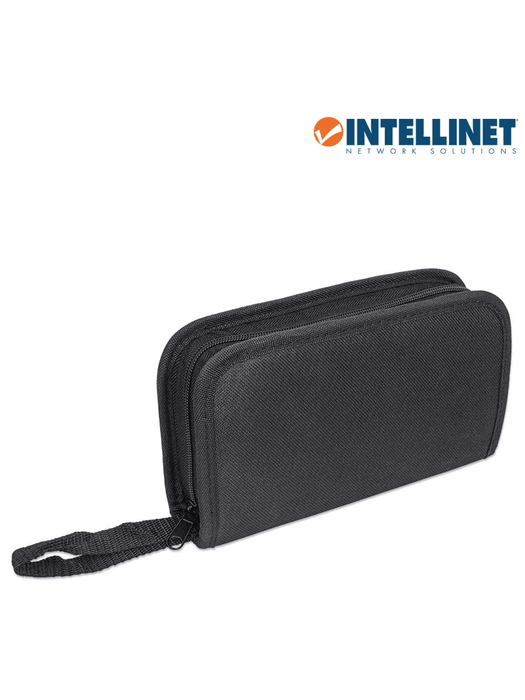 INTELLINET 780070 - Kit de herramientas para red de 4 piezas: probador de cable UTP, ponchadora, pinza crimpeadora y pelador de cable