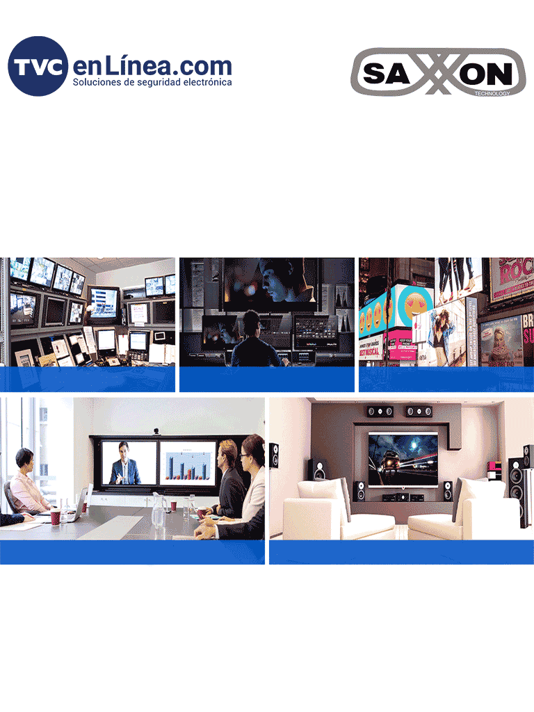 SAXXON LKV223 - Kit extensor de video HDMI/ Resolucion 1080P/ 60 Hz/ Hasta 70 metros con Cat6/ 6A/ 7  Cero latencia/ Loop HDMI/ Soporta HDR/ Infra rojo de 2 vías/ Salida de audio/