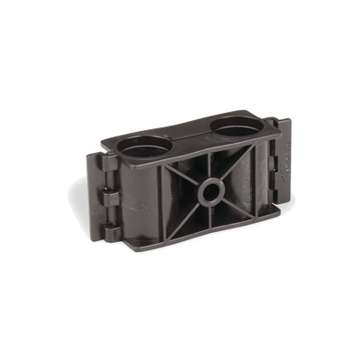 Sujetador de Doble Click para Cable Coaxial de 1/2 Pulgada - Paquete de 10 Piezas