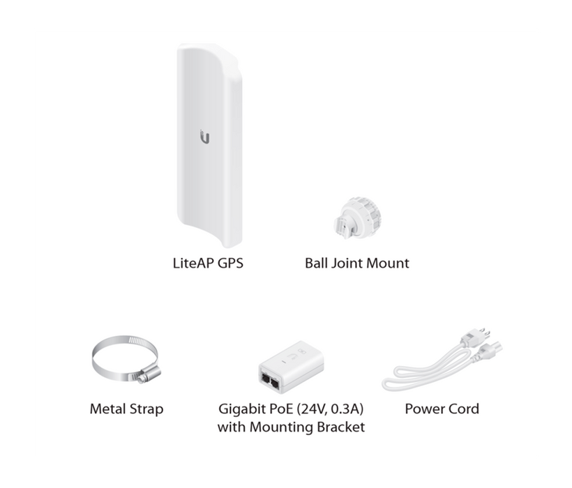 UBIQUITI LAP-GPS - Radio con antena integrada Airmax AC 5.8GHz de exterior con antena sectorial de 17 dBi y 90 grados de apertura. Potencia de 25 dBm, rendimiento hasta 450 Mbps y sincronización GPS.