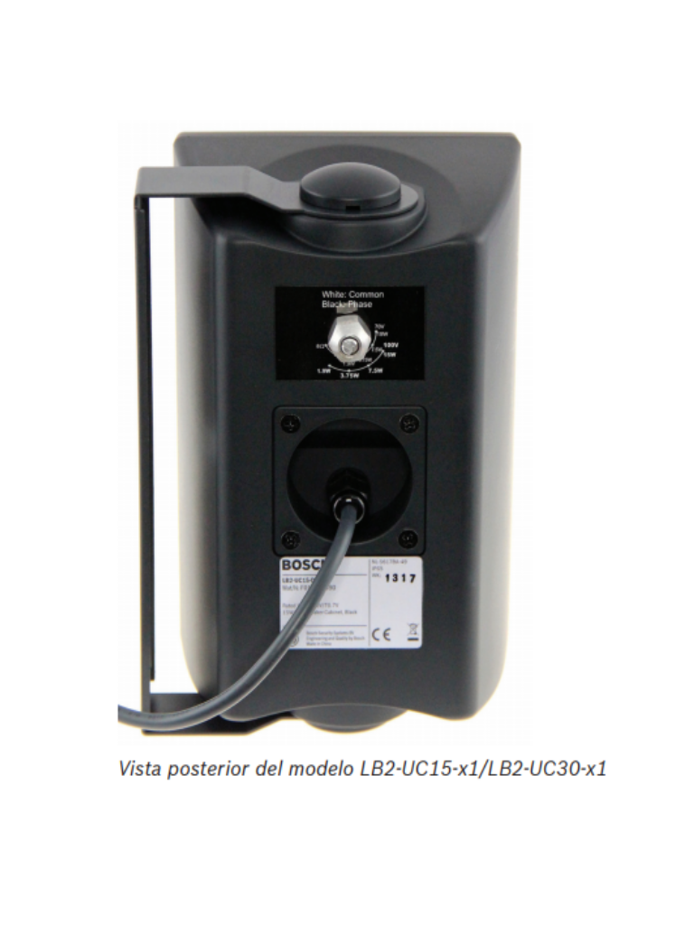 BOSCH M_LB2UC15L1 - Altavoz Premium 15W / Carcasa ABS /  Blanco / 8ohms 70V y 100V /